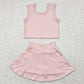 Baby Girls Clothes Pink Vest Top Sports Skorts Skirts Sets GSD1977 4.22