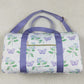 Kids Children Girls Bags Lavender Ruffle Butterfly Floral Print Gym Duffle Bags BA0293 7.7