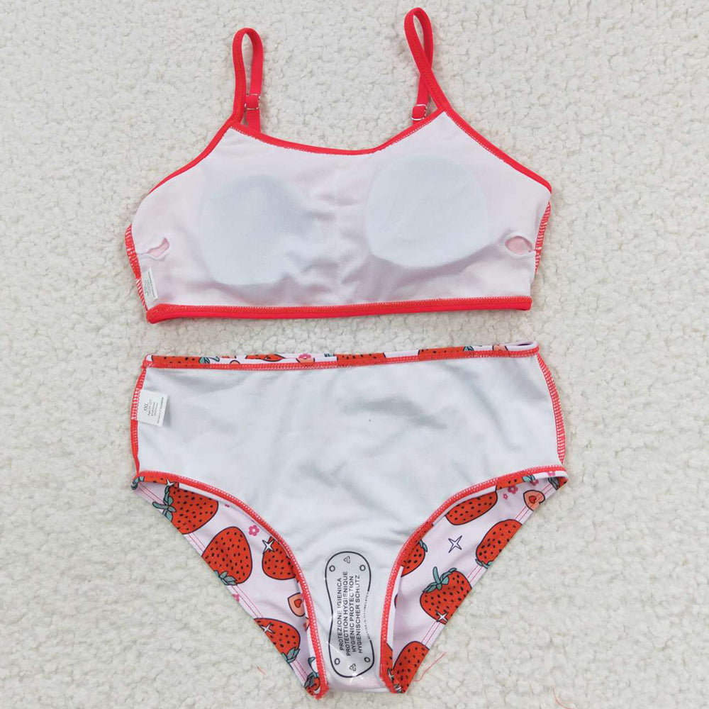 Boutique Baby Girls Swimsuit Strawberry 2 Pieces Swimsuits S0142