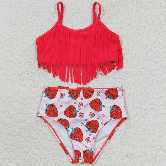 Boutique Baby Girls Swimsuit Strawberry 2 Pieces Swimsuits S0142