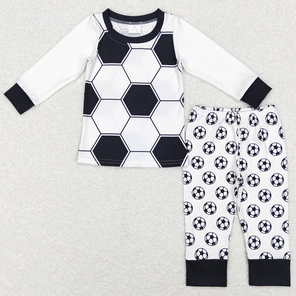 Baby Boys Clothes Soccer Long Sleeve Top Pants Pajamas Sets BLP0427