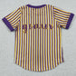 Baby Boys Clothes Purple Stripe Geaux Tigers Team Button T-shirts Top BT1745