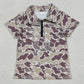 Baby Boys Clothes Short Sleeve Southern Grey Camo Zipper Pullovers Top BT1727