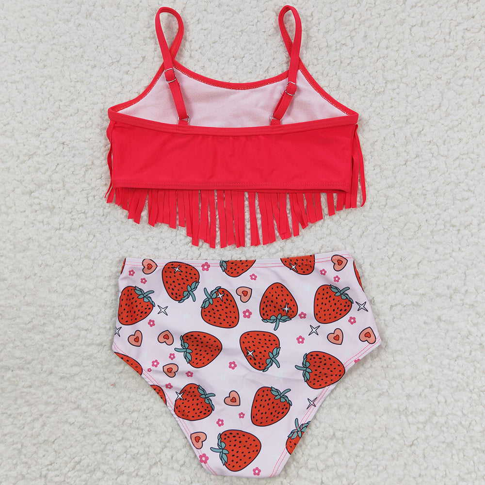 Boutique Baby Girls Swimsuit Strawberry 2 Pieces Swimsuits S0142