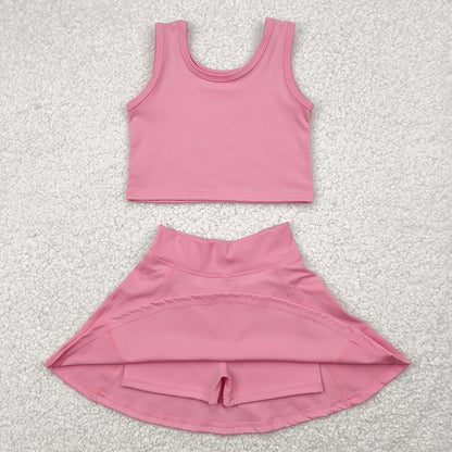 Baby Girls Clothes Rust Vest Top Sports Skorts Skirts Sets GSD1978 4.22