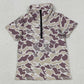 Baby Boys Clothes Short Sleeve Southern Grey Camo Zipper Pullovers Top BT1727