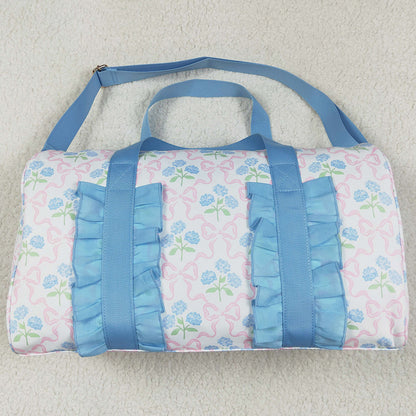 Kids Children Adult Bags Blue Ruffle Glower Gym Duffle Bags BA0294 12.31