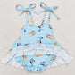 Baby Infant Girls Rompers Dogs Straps Bummie Rompers SR1550