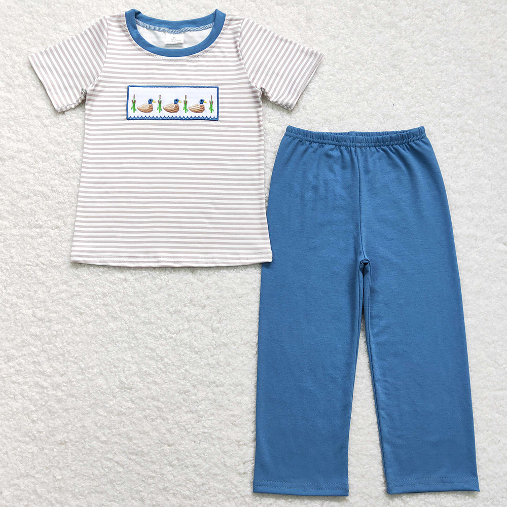 Baby Boys Clothes Duck Short Sleeve Shirt Pants Sets BSPO0305