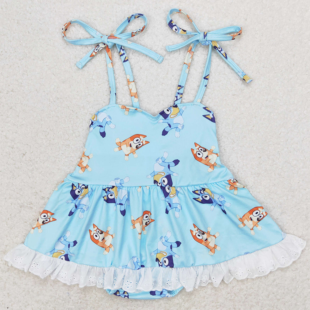 Baby Infant Girls Rompers Dogs Straps Bummie Rompers SR1550