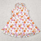 Baby Girls Dress Strap Colorful Daisy Yoga Ruffle Knee Length Dresses GSD2282 4.22