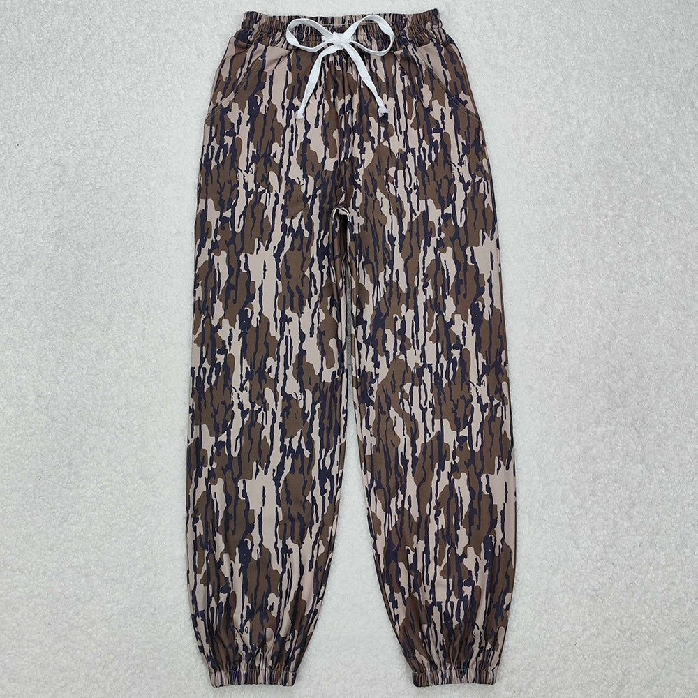 Adult Women Pants Yoga Bottomland Camouflage Pocket Bottom Joggers Pants P0726
