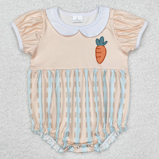 Baby Infant Girls Rompers Easter Carrot Short Sleeve Rompers SR2225