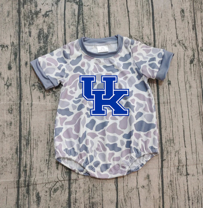 Preorder (moq 5)Baby Boys Grey Camo UK Team Rompers 10.30