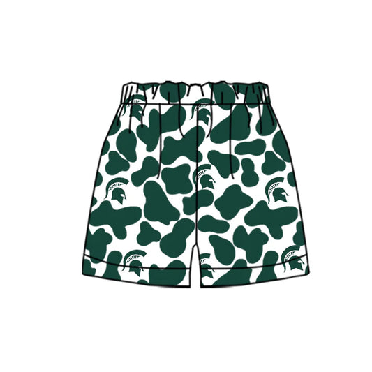 MOQ 5 pcs M green camo kids boys team shorts 8.18