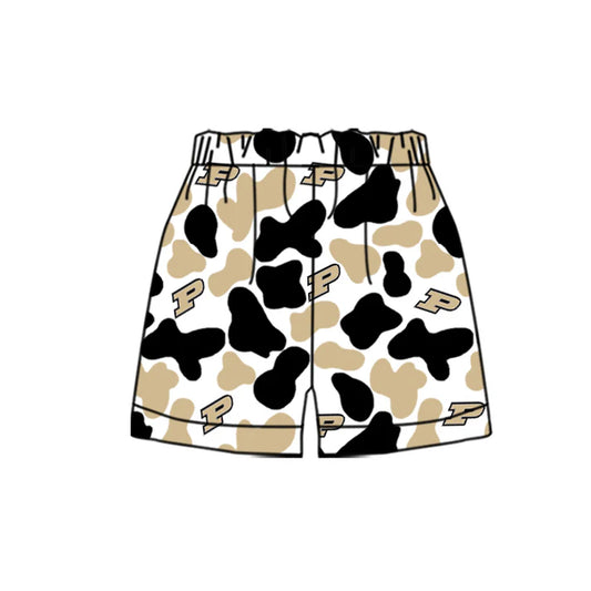 MOQ 5 pcs P khaki camo kids boys team shorts 8.18
