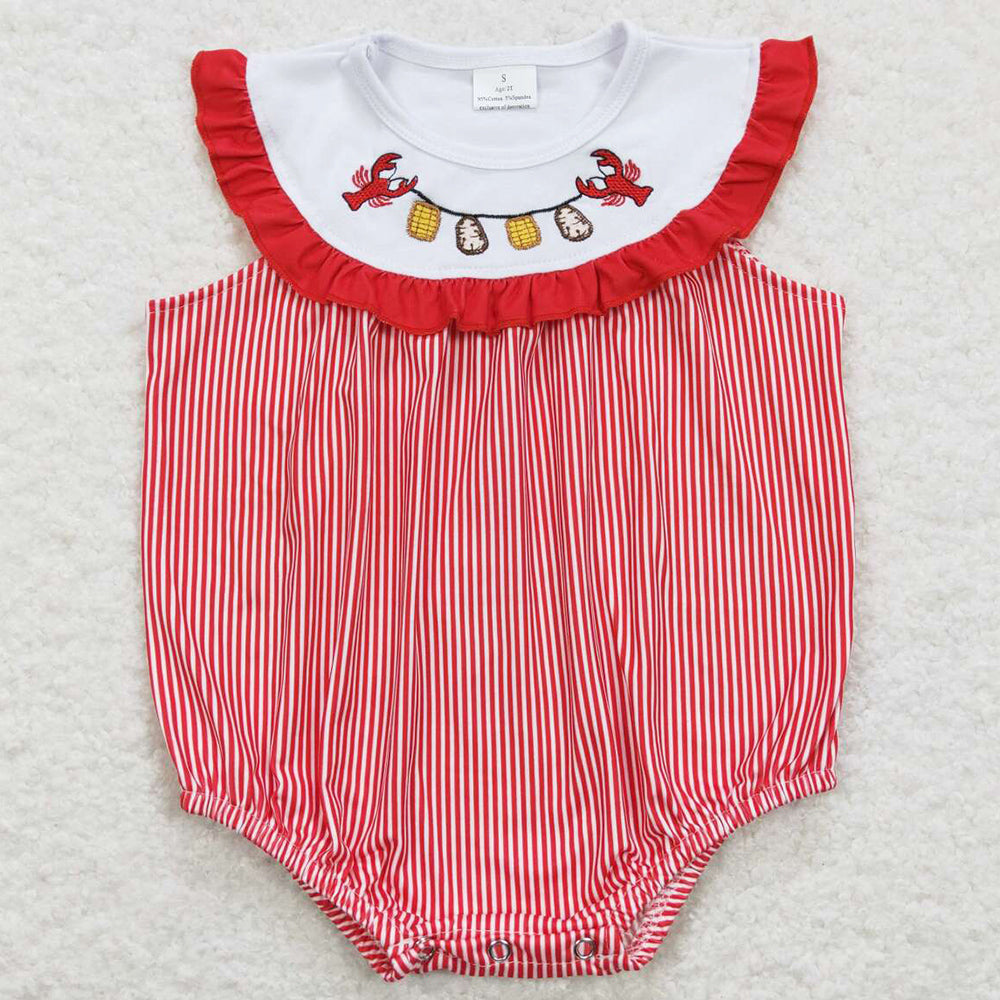 Infant Baby Girls Romper Lobster Crawfish Rompers SR0741