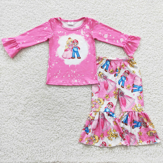 Hot Sale Baby Girls Clothes Bell Bottom Outfits GLP0583