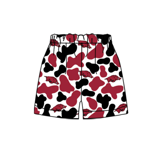 MOQ 5 pcs hogs maroon camo kids boys team shorts 8.18