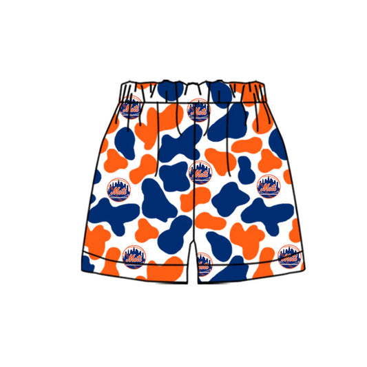 MOQ 5 pcs orange blue camo kids boys team shorts 8.18