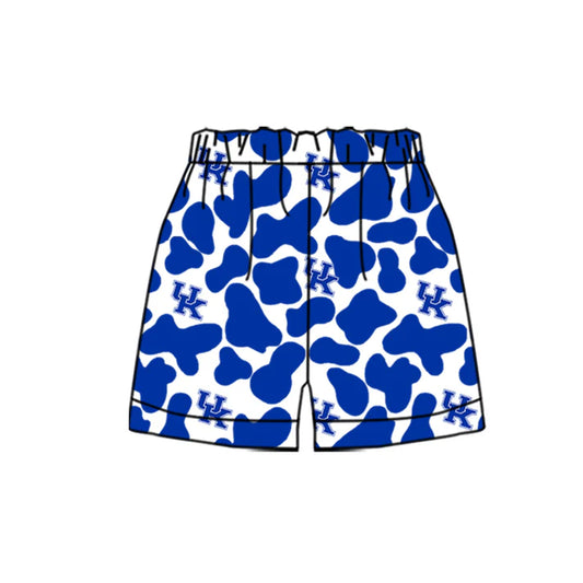 MOQ 5 pcs Blue U K camo kids boys team shorts 8.18