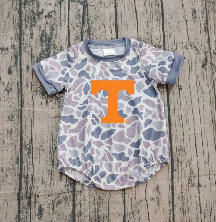 Preorder (moq 5)Baby Boys Grey Camo T Team Rompers 10.30