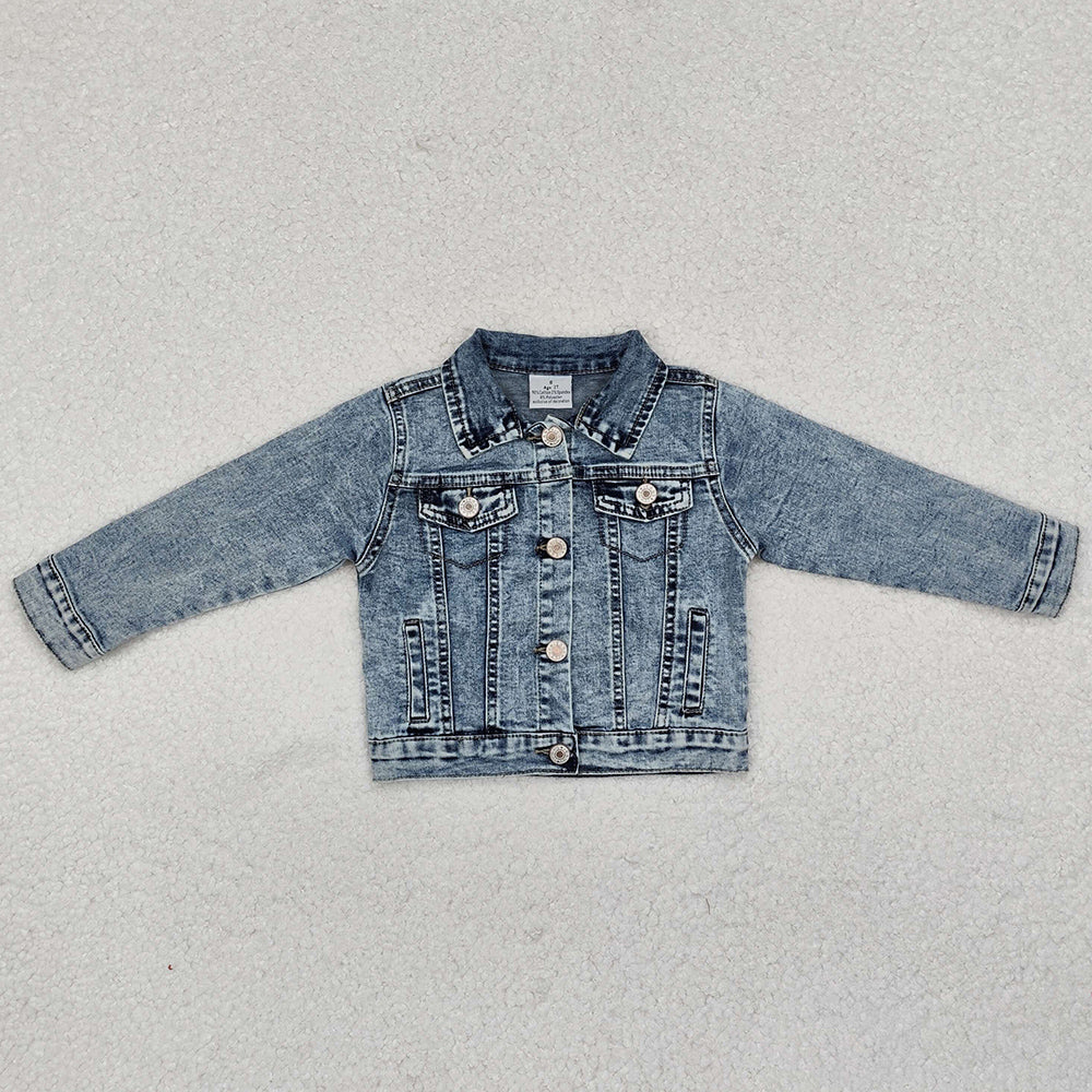 Boutique Girls Jeans Coat Jacket High Quality Baby Girl Denim Coat 6 A5-14