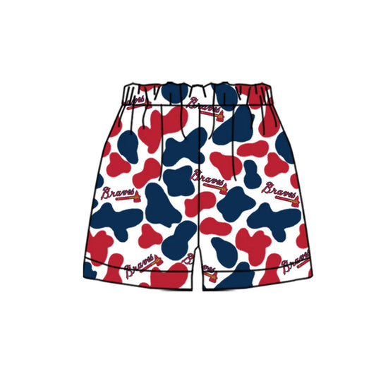 MOQ 5 pcs brave blue red camo kids boys team shorts 8.18
