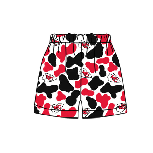 MOQ 6 pcs K C red camo kids boys team shorts 8.18