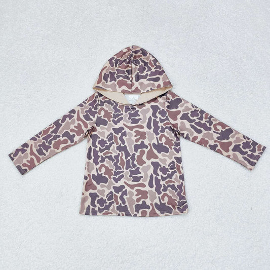 Baby Boys Clothes Tops Grey Leopard Hooded Long Sleeve Tee Shirts Tops BT0739