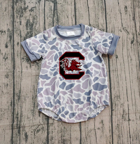 Preorder (moq 5)Baby Boys Grey Camo C Bulls Team Rompers 10.30
