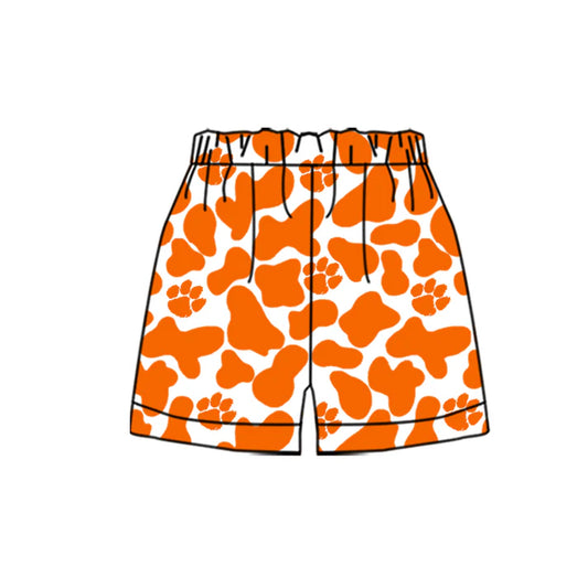MOQ 5 pcs orange camo kids boys team shorts 8.18