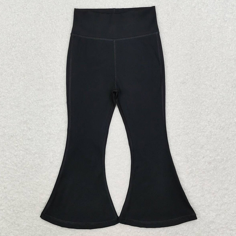 Baby Girls Pants Black Yoga Active Wear Bell Bottom Pants P0578