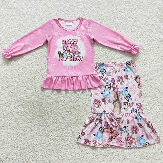 Hot Sale Baby Girls Clothes Happy Birthday Boutique Outfits GLP0499