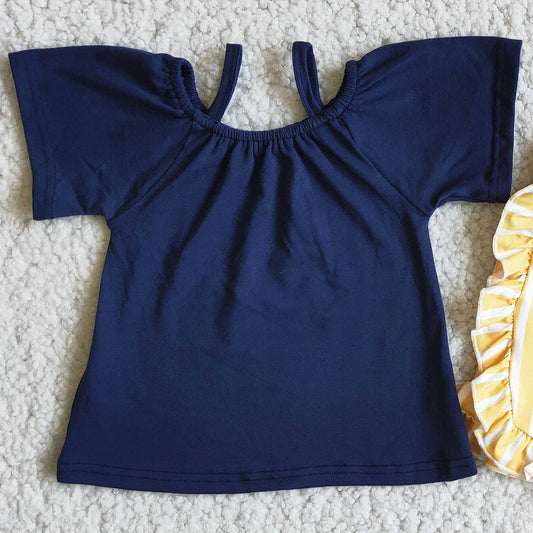 Kids Clothes Girls Summer Outfits Belt Design Cute Toddler Baby Girls Clothes D4-28
