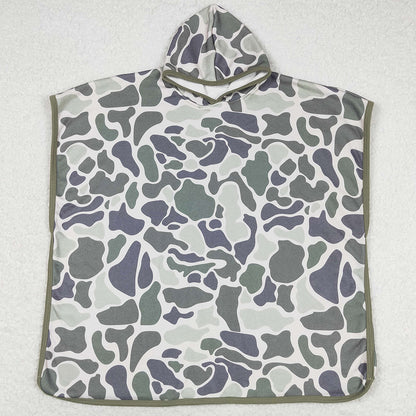 Baby Kids Children Green Camo Terry Swim Towel Cover Ups S0326