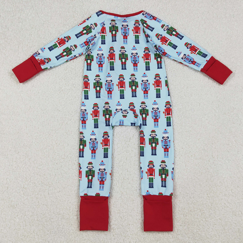 Baby Boys Rompers Christmas Soldiers Zipper Footie Rompers LR2599 9.20