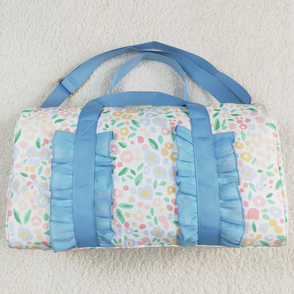 Kids Children Adult Bags Blue Ruffle Colorful Leopard Print Gym Duffle Bags BA0292 4.21
