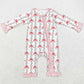 Baby Infant Girls Rompers Christmas Red Bows Bamboo Rompers LR1517