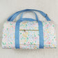 Kids Children Adult Bags Blue Ruffle Colorful Leopard Print Gym Duffle Bags BA0292 7.7
