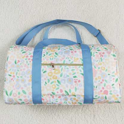 Kids Children Adult Bags Blue Ruffle Colorful Leopard Print Gym Duffle Bags BA0292 7.7