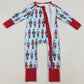 Baby Boys Rompers Christmas Soldiers Zipper Footie Rompers LR2599 9.20