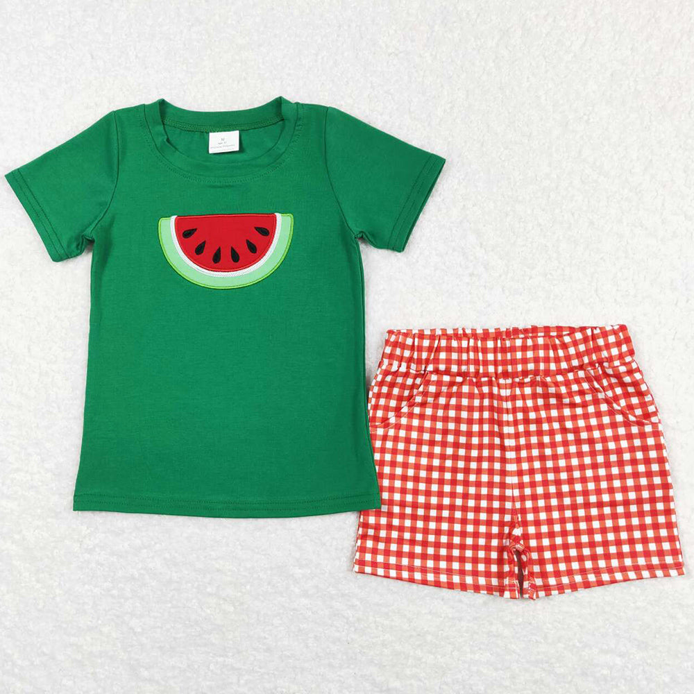 Baby Boys Clothes Watermelon Short Tee Summer Shirts Shorts Sets BSSO0345