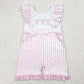 Embroidery Baby Girls Rompers Flutter Sleeves Pink Bows Pockets Jumpsuits SR3025 4.28
