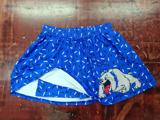 Preorder moq 5 Baby Girls Hot Blue Ice Cream Dog Team Short Skirts Bottoms 5.9