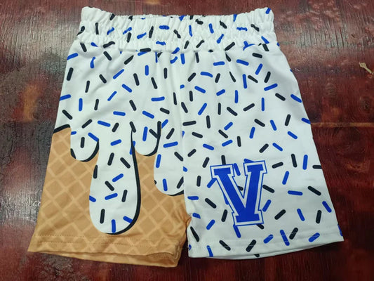 Preorder moq 5 Baby Boys Ice Cream Drip V Team Shorts Bottoms 5.9