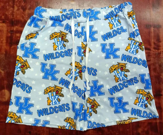 Preorder moq 5 Baby Boys Blue UK Wildcats Pockets Team Shorts Bottoms 5.9