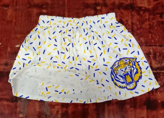Preorder moq 5 Baby Girls Ice Cream Tiger Team Short Skirts Bottoms 5.9