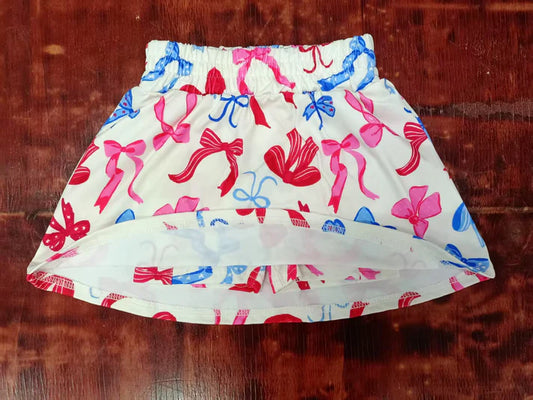 Preorder moq 5 Baby Girls Colorful Bows Short Skirts Bottoms 5.9