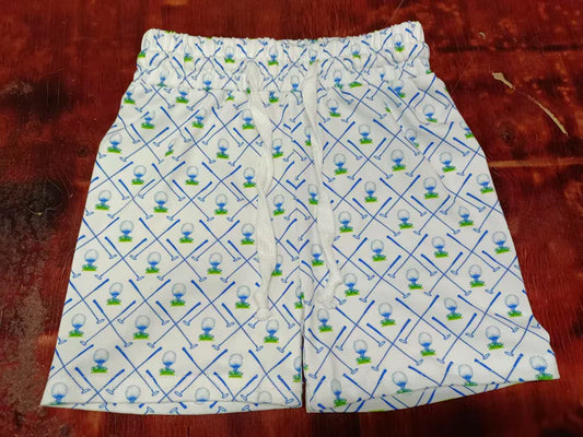 Preorder moq 5 Baby Boys Golf Plaid Pockets Shorts Bottoms 5.9